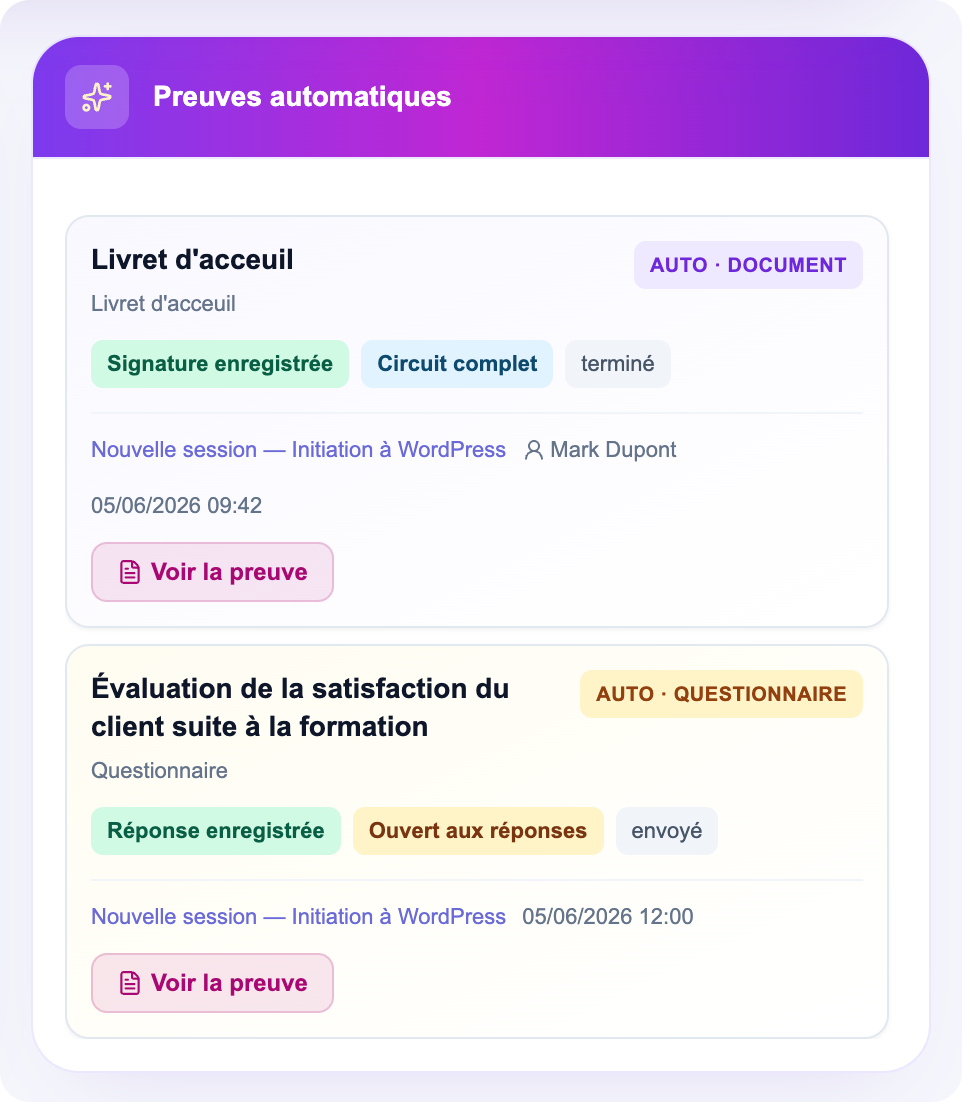 Preuves automatiques Qualiotech